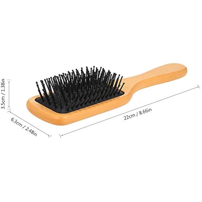 Anself Comb Hair Comb Square Air Cushion Comb Wooden Spa Massage Natural Wood Inserts Combs Anti-static Suitable for Ladies Men and Children - Image 2